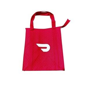 Doordash Insulated Red Dasher Food Delivery Tote Bag 13x15x9" NWOT w/ Handles